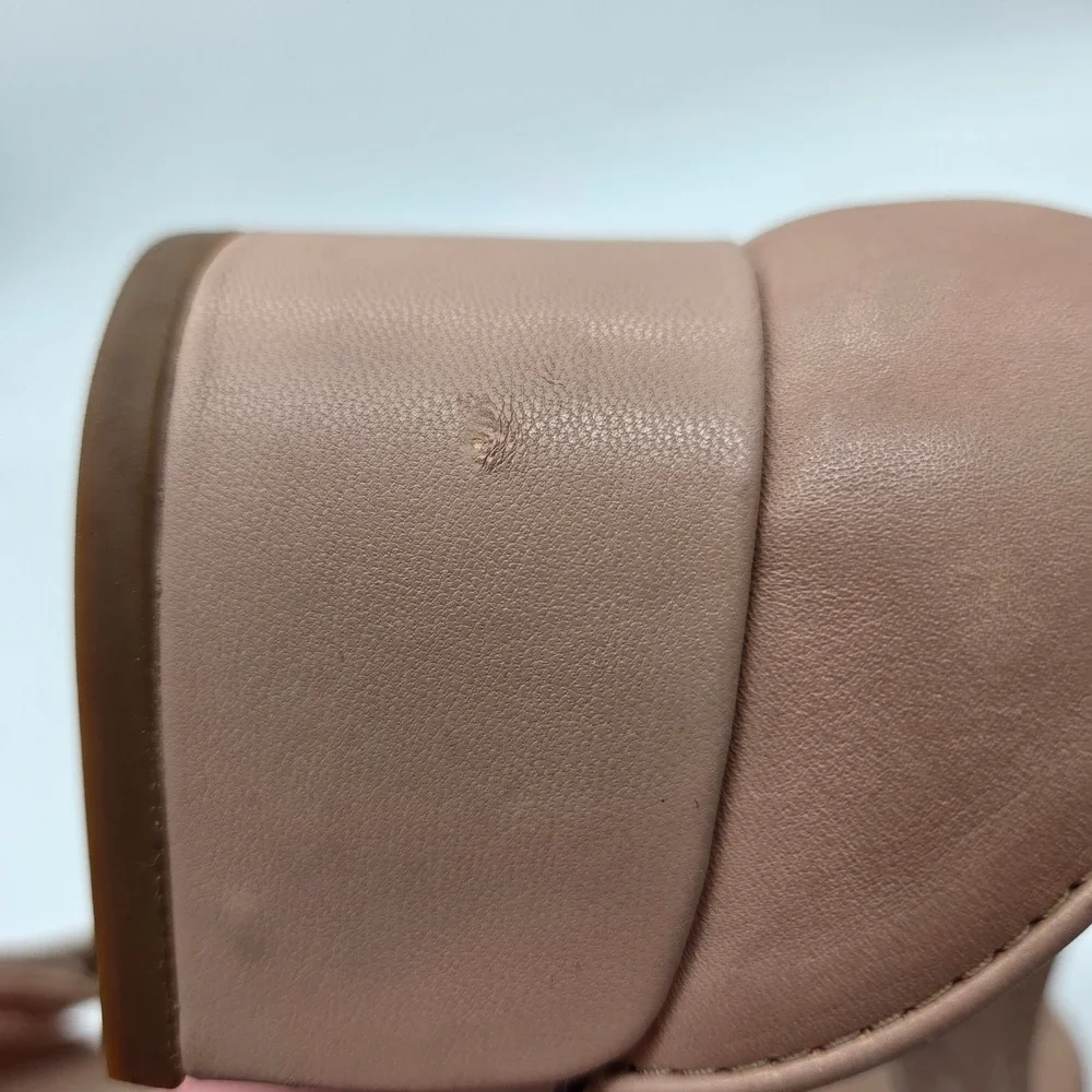 Clarks Caroleigh Rise Sandals Womens 8.5 Rose Dark Blush Leather‎ Block Heel